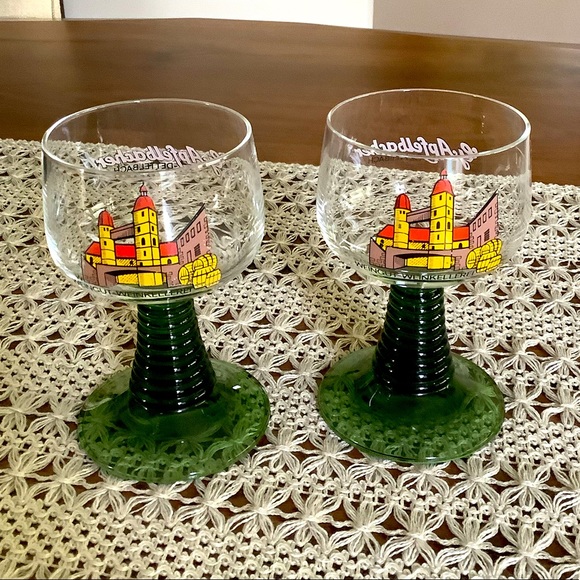 Vintage Dining Set Of Two Vintage German Wine Glasses Poshmark